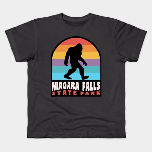 Niagara Falls Bigfoot Sasquatch State Park New York Kids T-Shirt